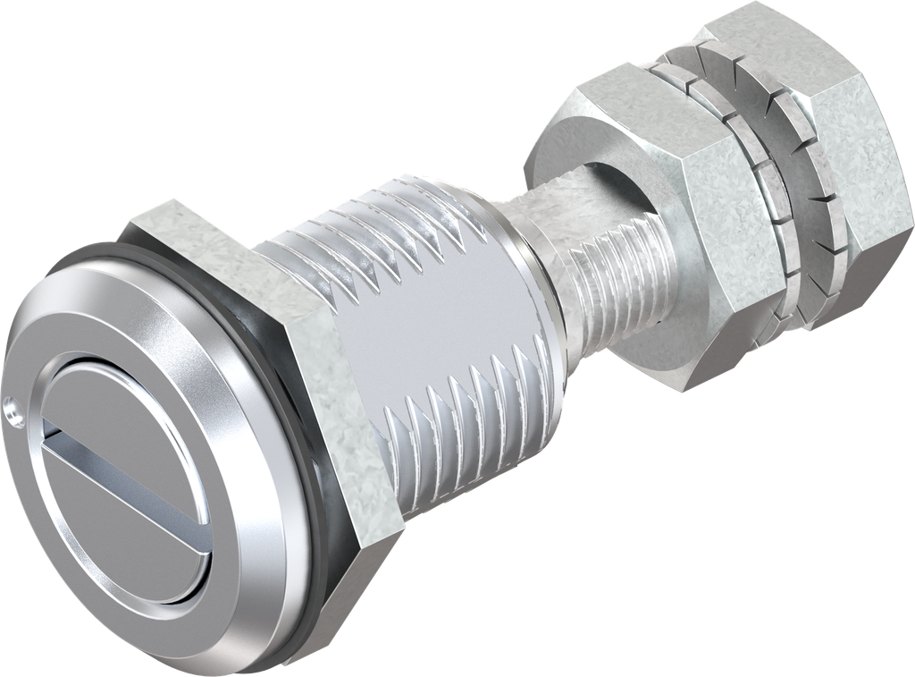 Draai-span-slot sleuf 1,5x3, Zamak verchroomd