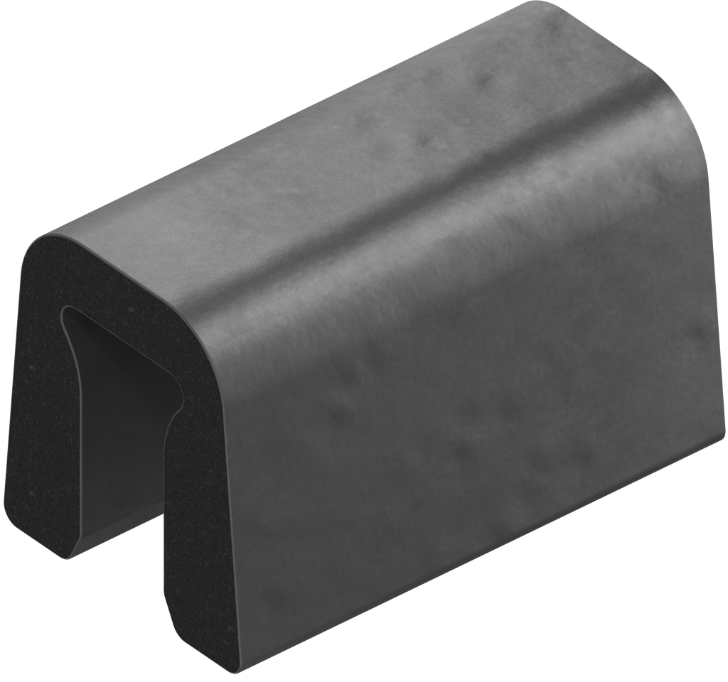 Sealing profile made of fire protection material, Foam rubber EPDM 60 ± 5 Shore A black