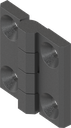 180° Hinge without hinge pin, Zinc die black powder-coated