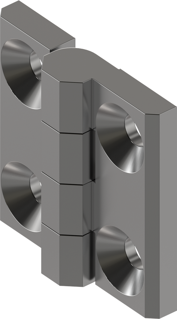 180° Scharnier ohne Scharnierstift, Aluminium anthrazit eloxiert