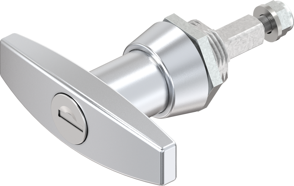 T-handle, keyed EK 333, Zinc die chrome-plated