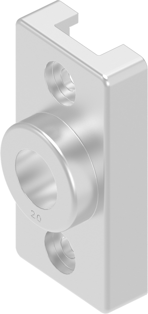 Sluitlipadapter zonder begrenzing voor Ts = 2 mm, RVS 316