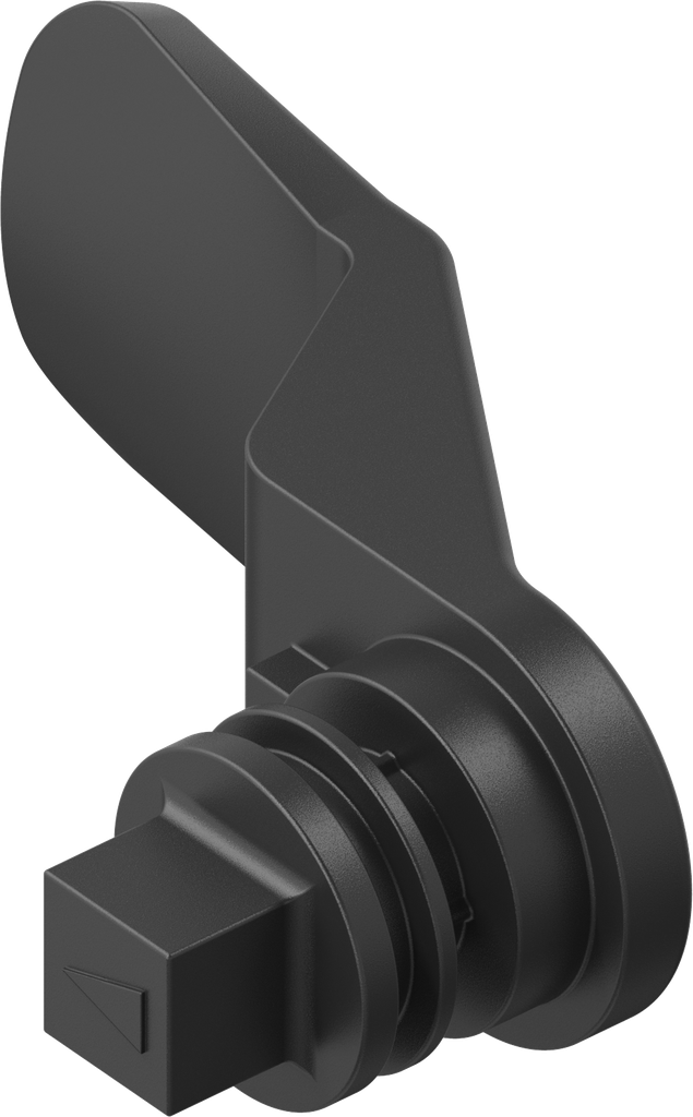 Bedieningssluitlip vierkant 8, polyamide GF zwart