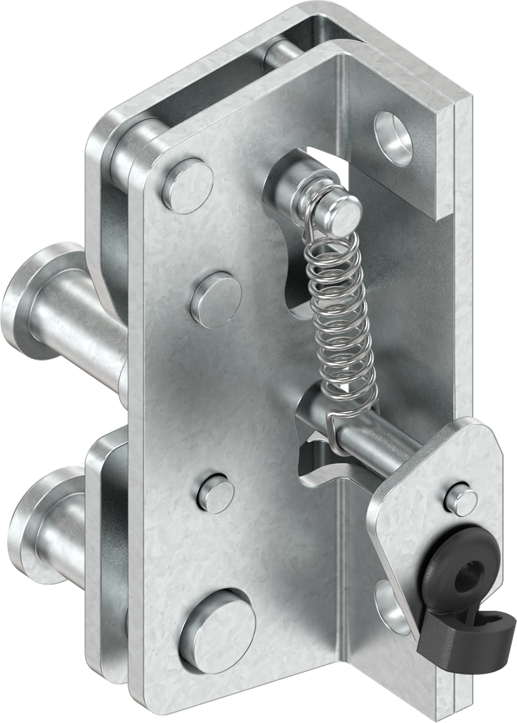 Rotary latch lock, left version, Steel zinc-plated