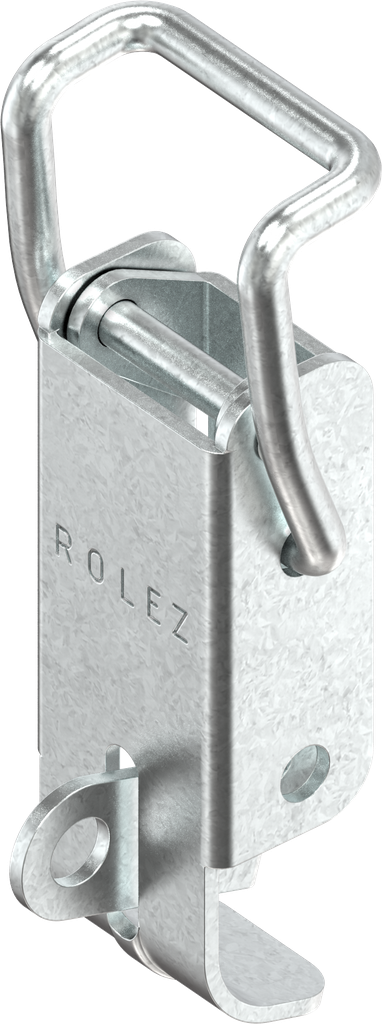 Toggle latch with wire toggle latch with padlock facility, drilled, Steel zinc-plated DS plus top coat