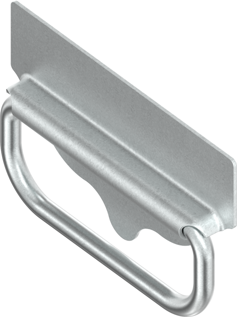 Chest handle without piano wire torsion spring, Steel raw