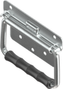 Chest handle with leaf spring, Steel zinc-plated DS plus top coat