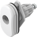 Chiusura 1/4 di giro a compressione "Basic ECO" per cilindro plug (sistema 3), poliammide GF bianco