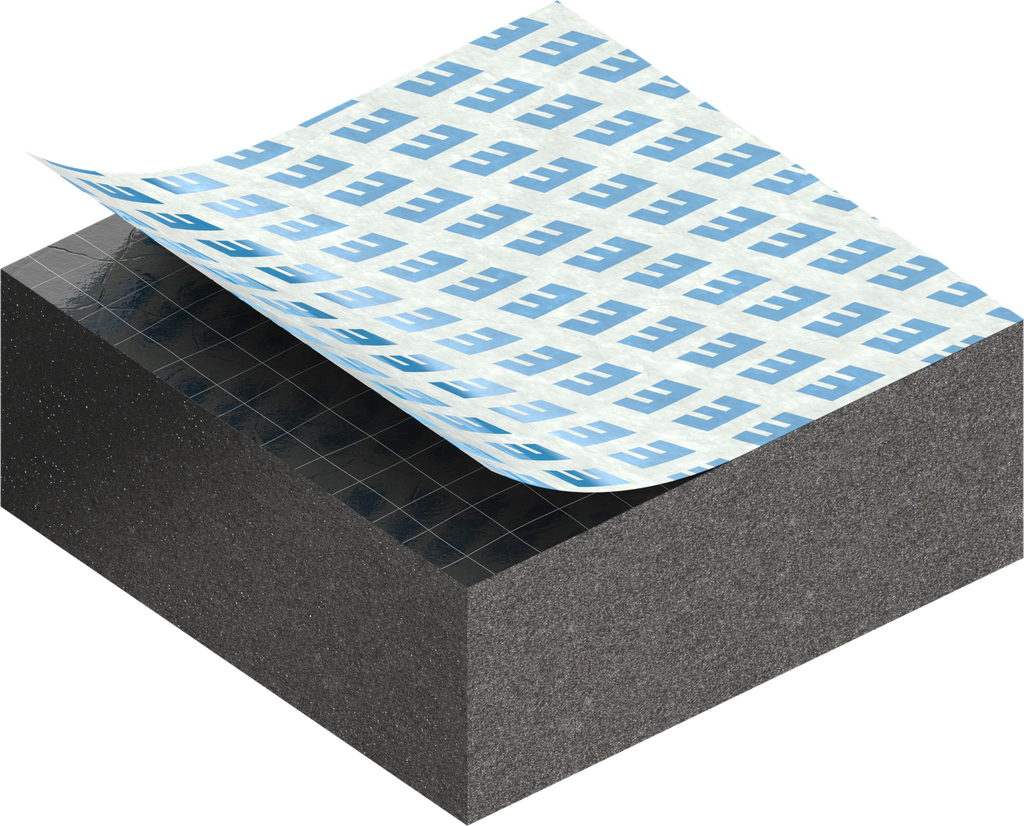 Cell sponge rubber 12 x 30 mm, EPDM black stretch eliminating and self-adhesive