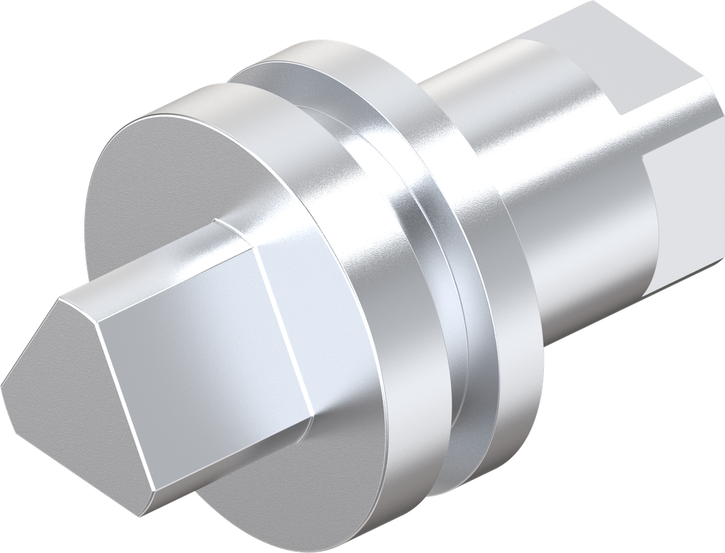 Insert triangular 7, Zinc die chrome-plated