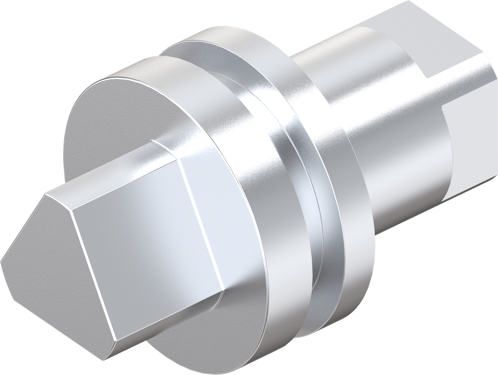 Insert triangular 8, Zinc die chrome-plated