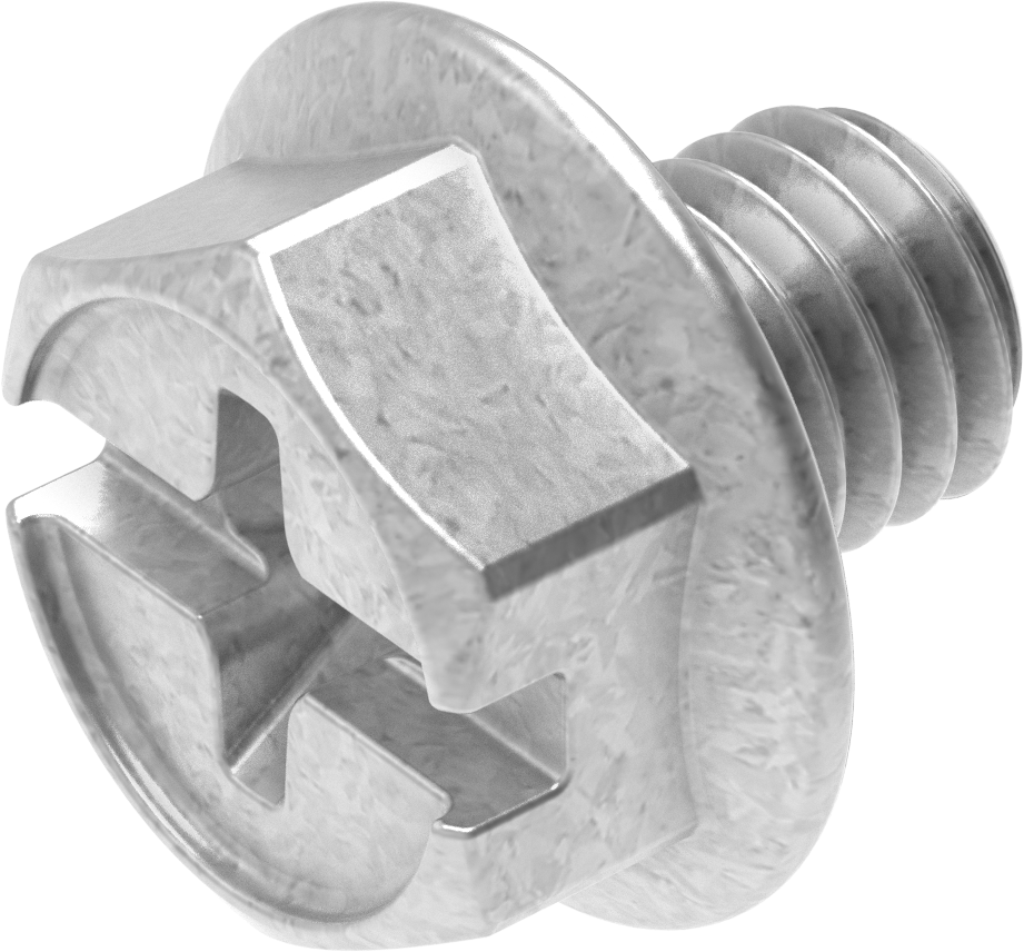 Locking screw M6 x 6, Steel zinc-plated