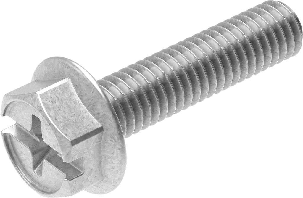 Borgmoer M6 x 25, Staal verzinkt