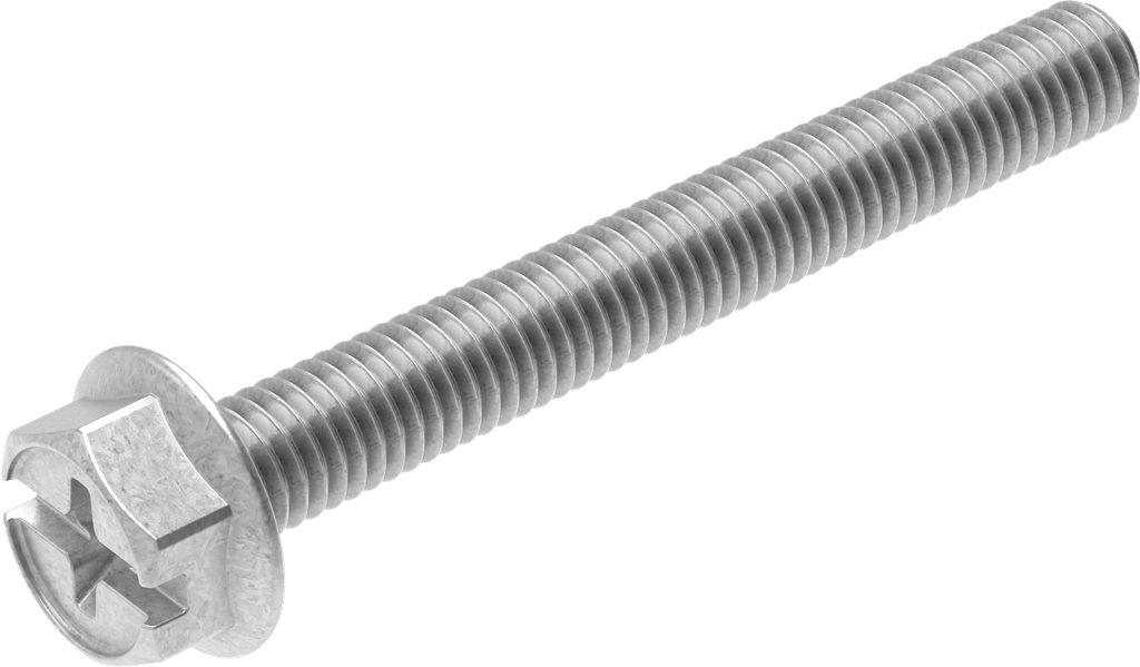 Borgmoer M6 x 50, Staal verzinkt