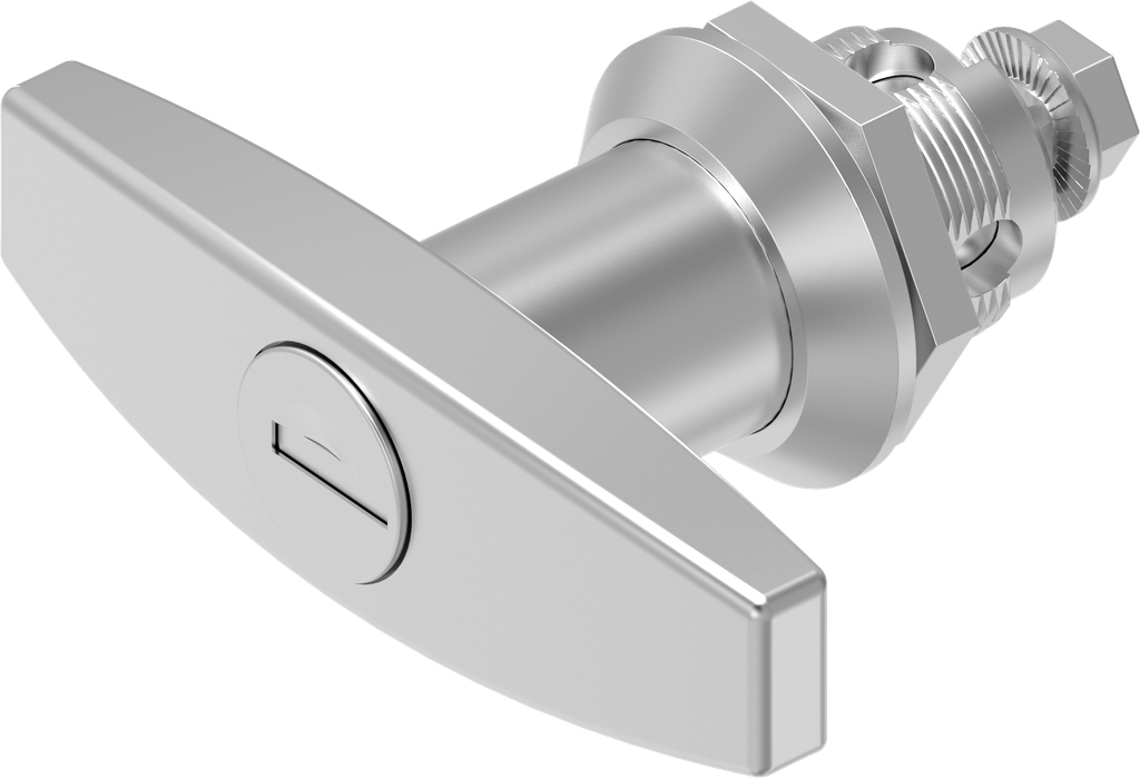 T-handle quarter turn, keyed different, Stainless steel AISI 316