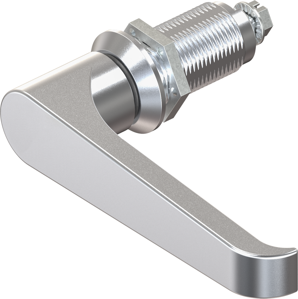 L-handle quarter turn, non-keyed, Zinc die chrome-plated