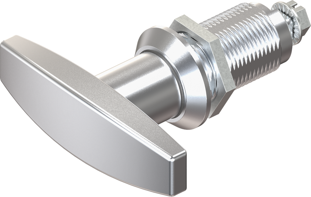 T-handle quarter turn, non-keyed, Zinc die chrome-plated