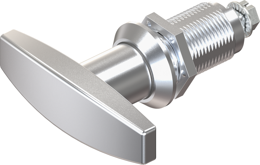 T-handle quarter turn, non-keyed, Zinc die chrome-plated