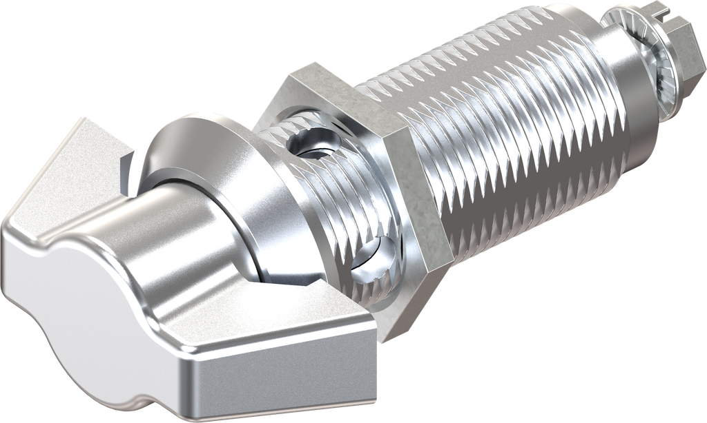 Wing knob quarter turn, non-keyed, Zinc die chrome-plated