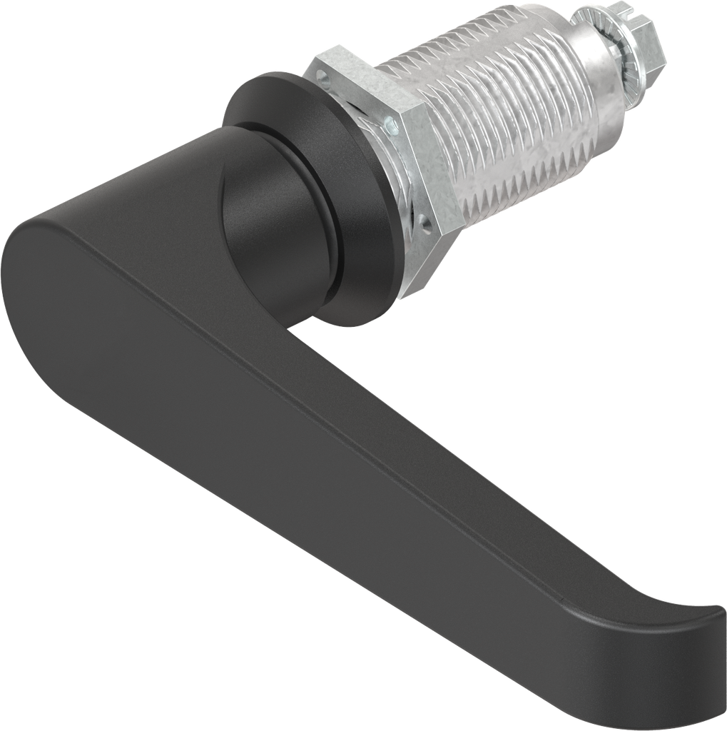 L-handle quarter turn, non-keyed, Zinc die black powder-coated