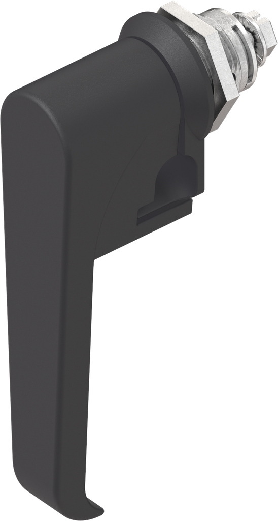 L-handle quarter turn for padlock, Zinc die black powder-coated