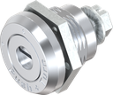 Safety quarter turn with slot 1.2 x 3, Zinc die chrome-plated