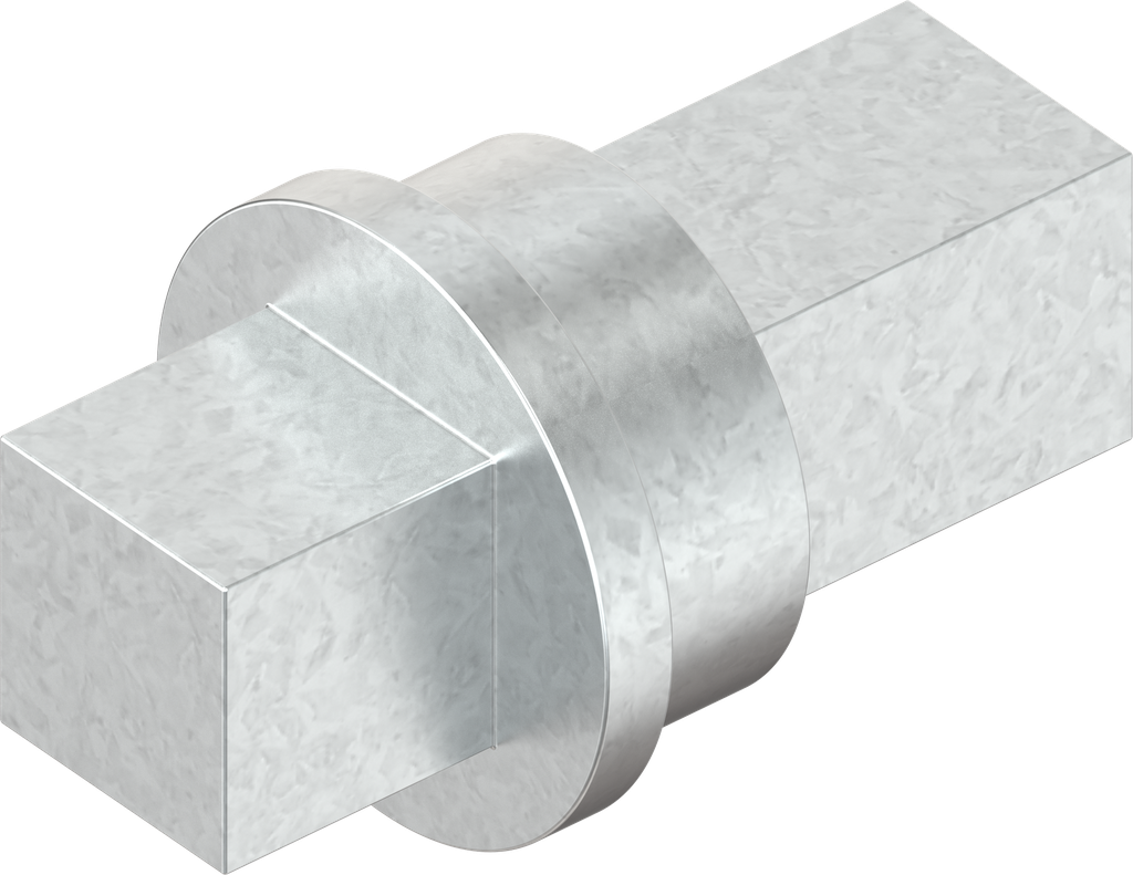 Insert square 8, Zinc die zinc-plated