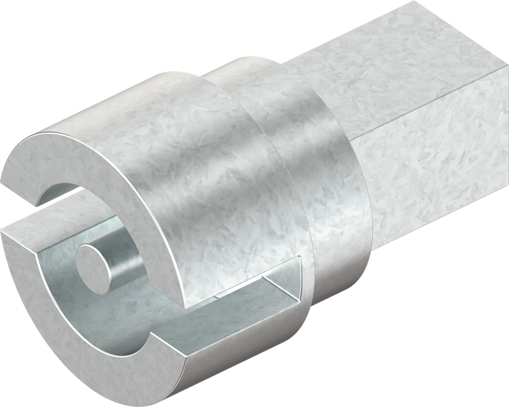 Inserto doble barra 3, zamak galvanizado