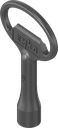 key for insert triangular 8, Zinc die black powder-coated