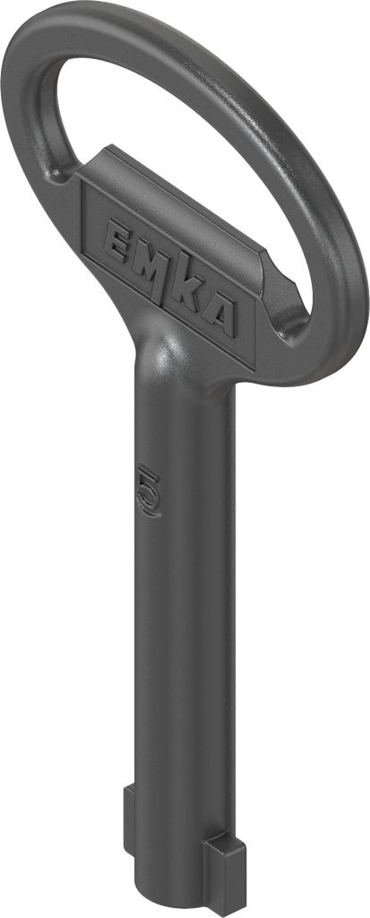 Key for insert double bit 5, Zinc die black powder-coated