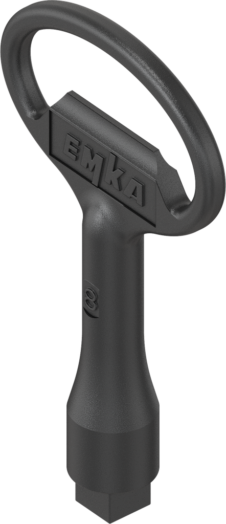 clé pour rotor carré femelle 8, zamak époxy noir