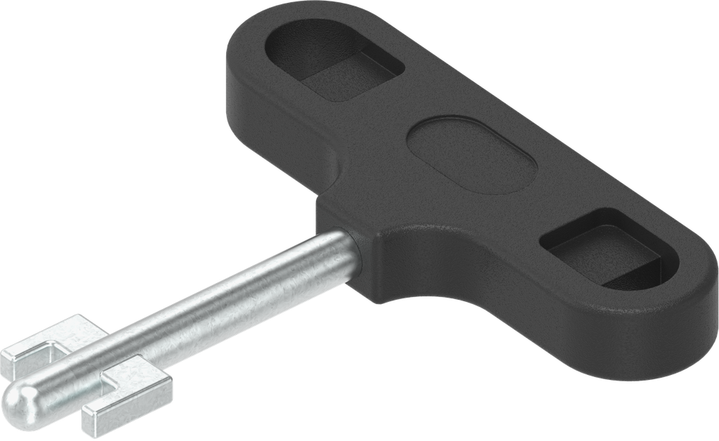 Key for insert FIAT, Steel and poylamide black