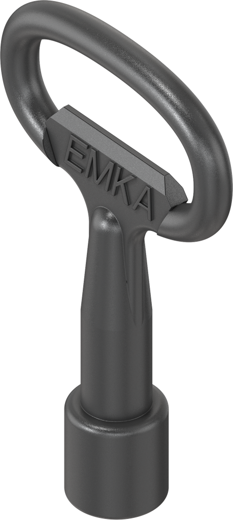 Key for insert Eastern Europe Ø 13 half-round, Zinc die black powder-coated