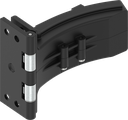 180° Gear hinge, Polyamide 66 GF 50 black