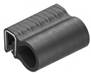 Guarnizione autobloccante, gomma spugnosa EPDM; profilo autobloccante EPDM 65 ± 5 Shore A nero