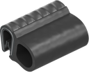 Sealing profile, self-clamping, Foam rubber EPDM; clamping profile PVC 70 ± 5 Shore A black