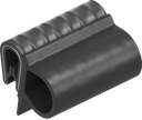 Dichtprofil selbstklemmend, Moosgummi EPDM; Klemmprofil PVC 70 ± 5 Shore A schwarz