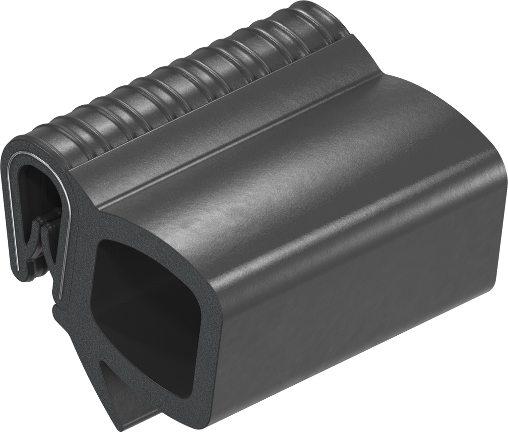 Guarnizione autobloccante, gomma spugnosa EPDM; profilo autobloccante PVC 70 ± 5 Shore A nero