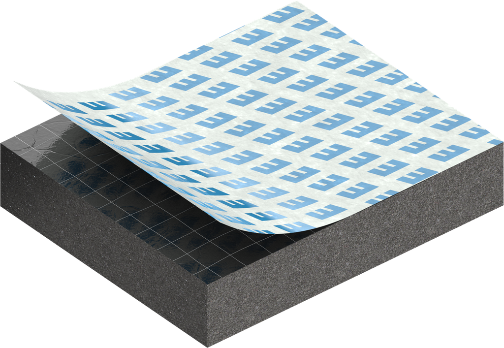 Cell sponge rubber 6 x 25 mm, EPDM black stretch eliminating and self-adhesive