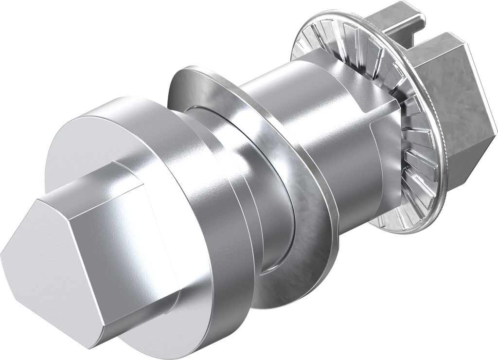 Bediening driekant 6,5, Zamak verchroomd