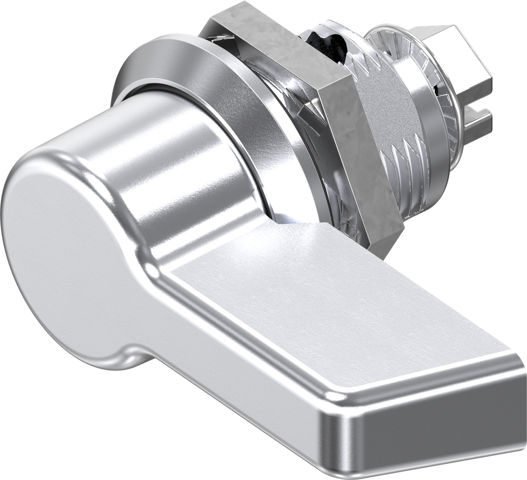 Wing knob quarter turn, non-keyed, Zinc die chrome-plated