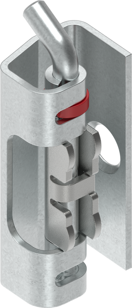 170° Hinge with captive pin, Steel zinc-plated and raw