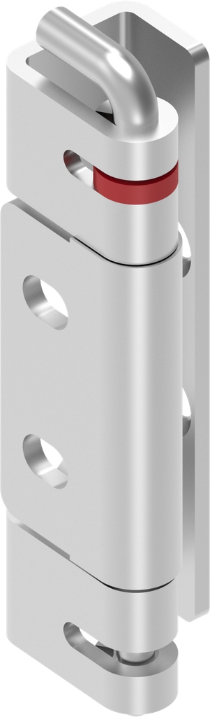 125° Scharnier met geborgde scharnierstift, RVS 316Ti