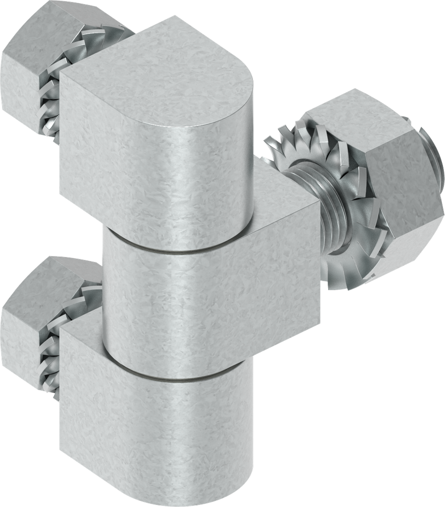 180° Hinge for pressure-tight doors, Steel C 35 quenched and tempered zinc-plated