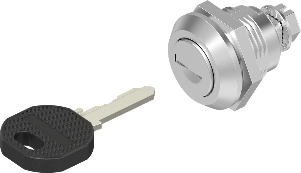 Cylinder quarter turn, keyed different, Stainless steel AISI 316