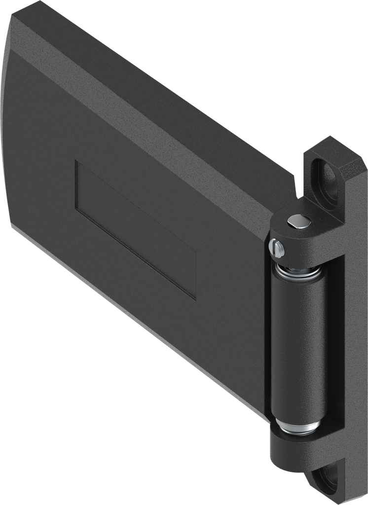 180° 3D Hinge, Zinc die black powder-coated