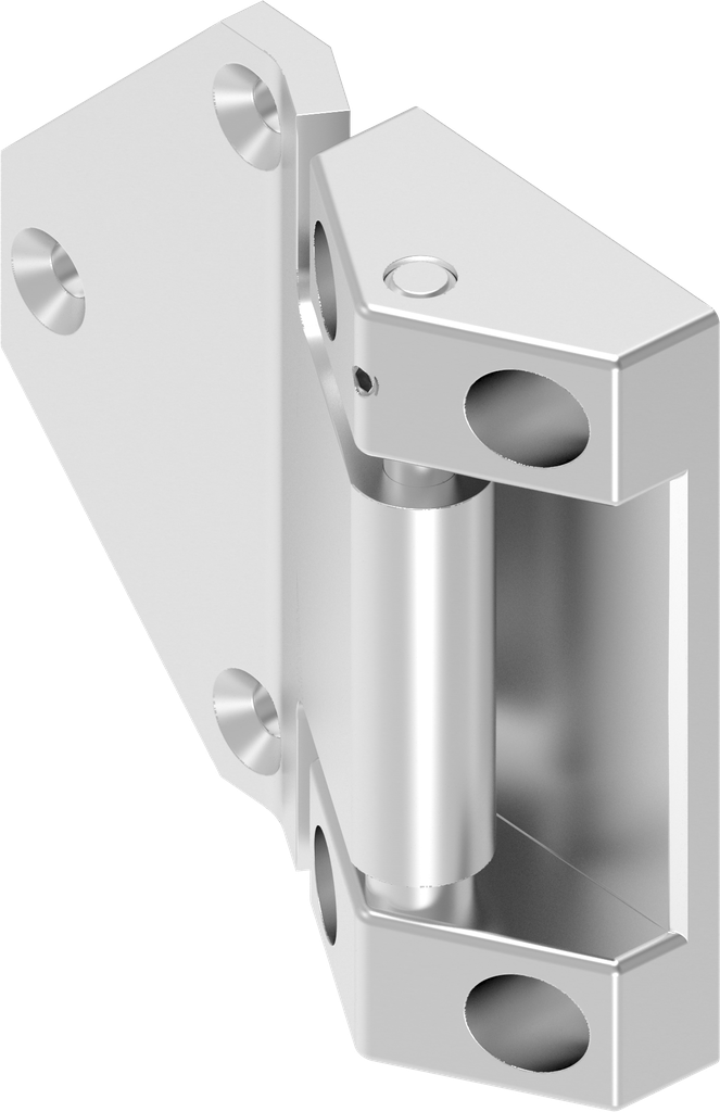 180° Hinge adjustable, Stainless steel AISI 316Ti