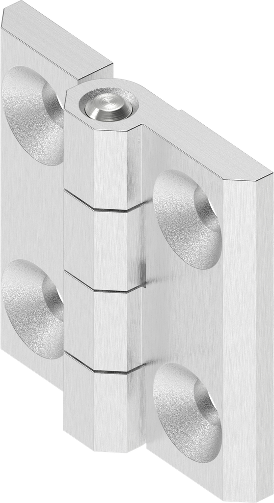 180° Hinge, Stainless steel AISI 316 polished