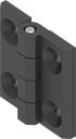 180° Hinge, Zinc die black powder-coated