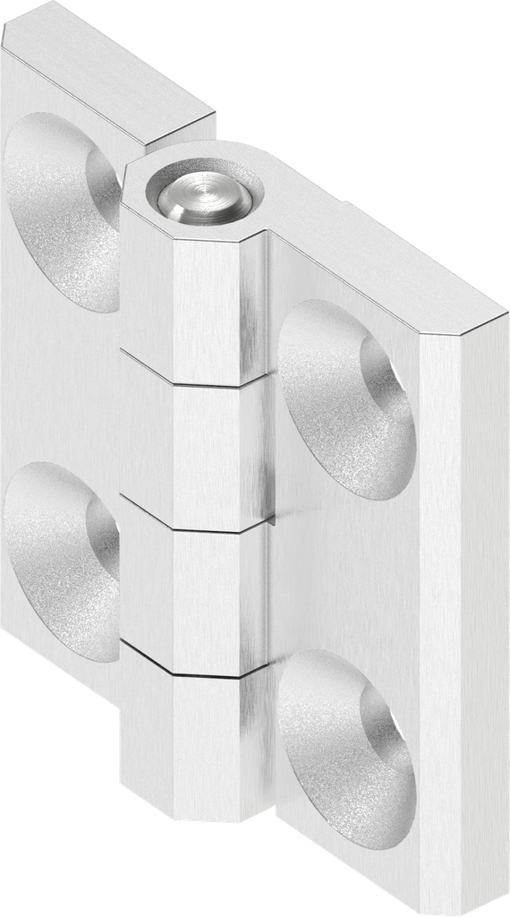 180° Hinge, Stainless steel AISI 316 polished